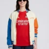 Anne Hathaway Knicks Varsity Jacket front view featuring premium varsity styling, basketball-inspired fashion, and quality craftsmanship