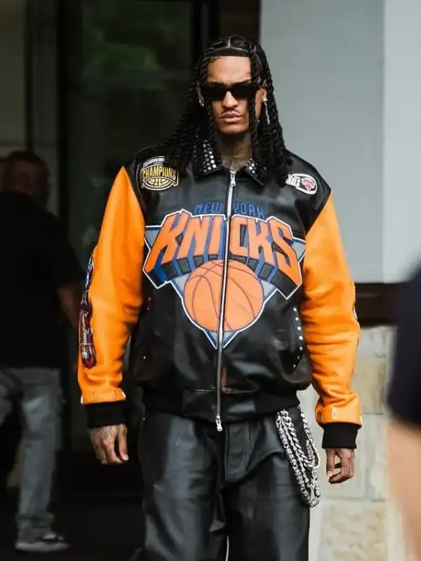 New York Knicks Jordan Clarkson Leather Jacket
