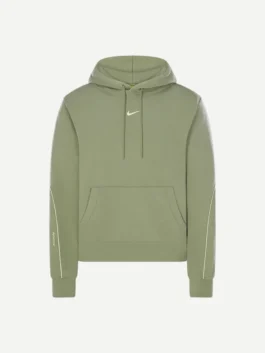Nike x NOCTA Fleece Hoodie Oil Green front view with premium fleece comfort and modern streetwear styling