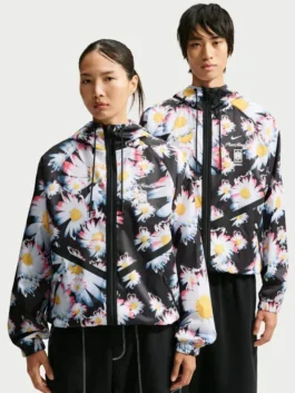 Black with white flowers FIFA World Cup 2026 South Korea Jacket from the Nike x PEACEMINUSONE collaboration celebrating South Korea