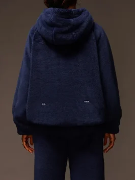 Nike x NOCTA Blue Chalet Polar Top model back view with premium fleece construction and relaxed fit