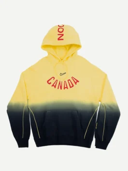 O CAN Fleece CS Hoodie Yellow front view featuring vibrant yellow styling, fleece comfort, and casual everyday appeal