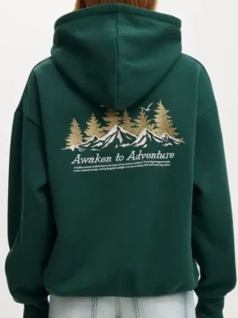 Premium Oversized Pullover Graphic Hoodie Back View