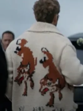 Project Hail Mary Ryan Gosling Wolf Cardigan Back View