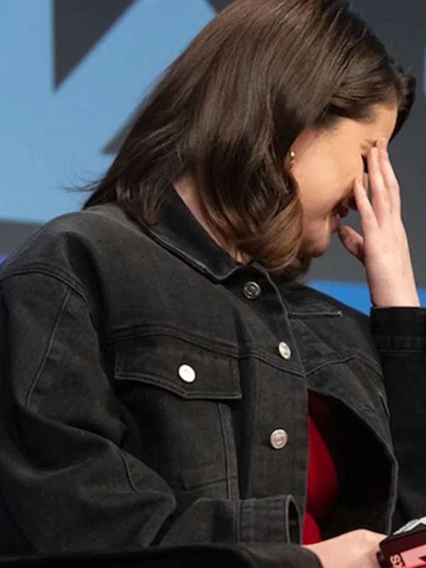 Selena Gomez SXSW Festival Denim Jacket Closure View
