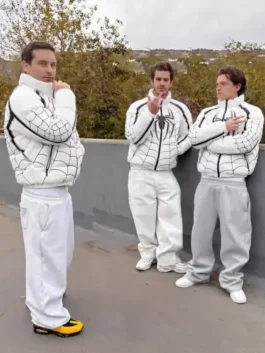 Spider Man Movie Actors Viral 2026 Spiderman White Puffer Jacket