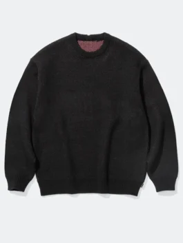Black knitted Spitfire x Supreme Sweater where Spitfire skate heritage meets the bold creative world of Supreme streetwear