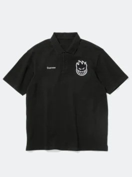 Spitfire x Supreme White Black Polo Shirt Front View