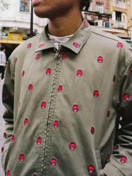 Olive green Spitfire x Supreme Work Jacket from the bold Spitfire and Supreme streetwear collaboration