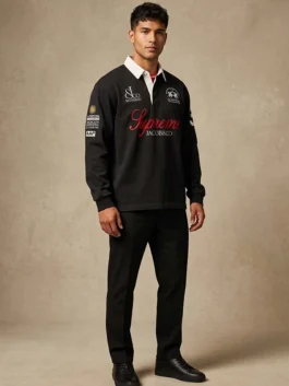 Supreme x La Jacob & Co Martina Rugby Shirt Black
