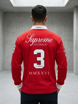 Supreme x La Martina Red Rugby Shirt
