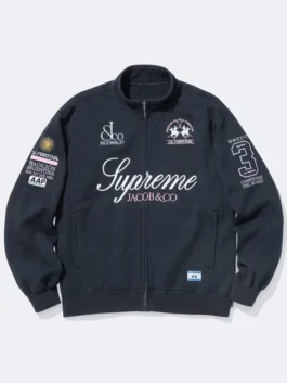 Supreme x La Martina Zip Up Sweatshirt Front View
