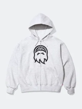 Iconic Supreme x Spitfire Zip Up Hooded Sweatshirt celebrating the creative partnership between Supreme and Spitfire skate culture