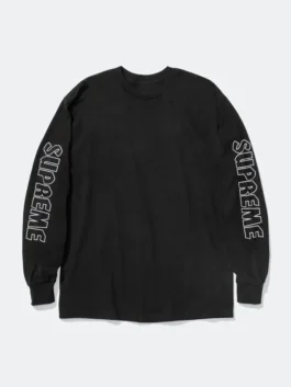 Supreme x Spitfire Long Sleeve Black Tee Back View