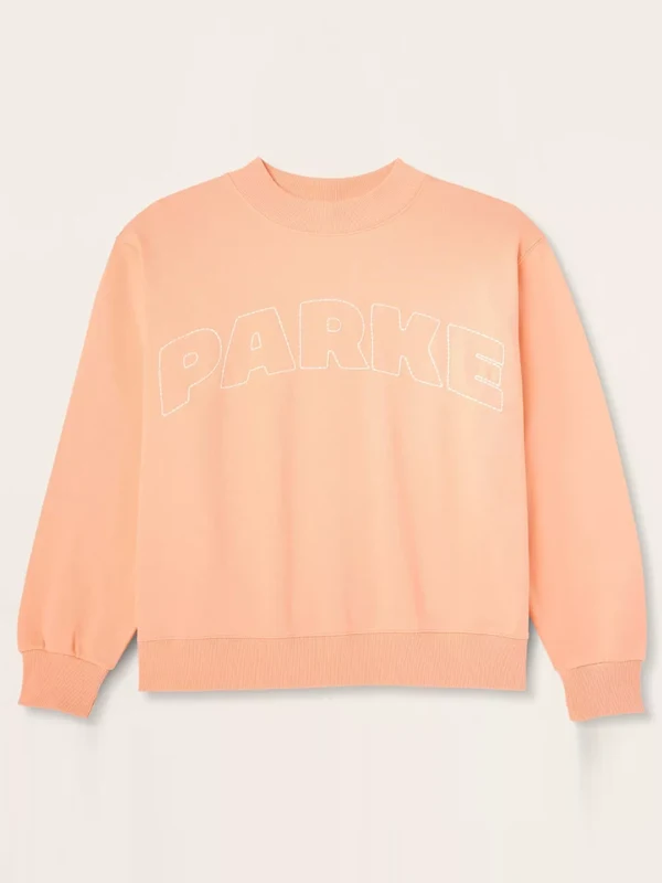 Target x Parke Mockneck Peach Sweatshirt Front View