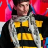 Timothee Chalamet 75th Berlinale Black and Yellow Stripe Hoodie