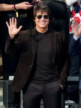 Tom Cruise USMNT World Cup Blazer in brown with tailored styling and sophisticated event-ready appeal