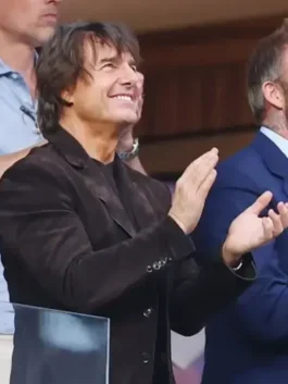 Tom Cruise USMNT World Cup Blazer with elegant brown styling and modern tailored sophistication