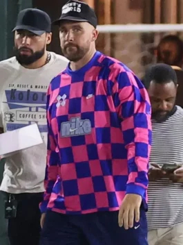 Travis Kelce LA Orpheum Theater Shirt model front view featuring premium casual styling, graphic detailing, and modern fan apparel appeal