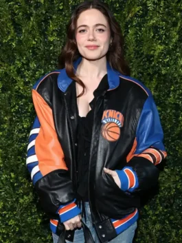 Tribeca Festival Molly Gordon Knicks Jacket Front View