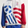 USA 94 Graphic Woven Track Top Front View