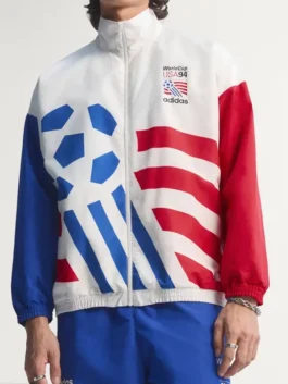 USA 94 Graphic Woven Track Top Front View
