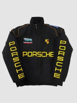 Vintage Porsche Jacket front view with racing-inspired styling, premium detailing, and classic motorsport appeal