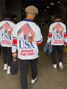 Virgil Abloh Archive Team USA Polo Shirt Back View