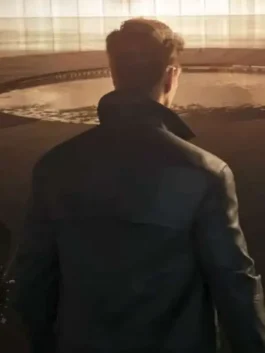 Back view of the black 007 First Light James Bond Black Jacket revealing the full design of this iconic Patrick Gibson Bond film piece