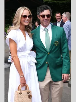 Rory McIlroy Green Jacket full view featuring premium blazer construction, tailored fit, and elegant championship-inspired styling