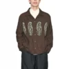 Classic brown cotton Ben Levi Ross Brown Jacket showing a soft inner viscose lining and stylish button closure.