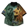Front view of the CJ X Nike Athletes Vini Jr Retro Jersey putting the full CJ x Nike x Vinícius Júnior retro design on bold display