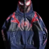 Front view of the multicolor Civil Regime x Spiderman Miles Morales Hoodie putting the full Miles Morales x Civil Regime design on bold display