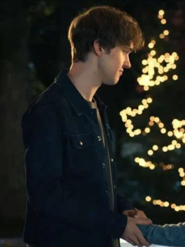 Blue suede fabric My Life with the Walter Boys Danny Walter Suede Jacket featuring a shirt style collar and zipper closure.