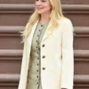 Count My Lies Violet Lockhart Blazer in off white suiting fabric with a classic lapel collar and button closure.