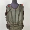 Front view of the Dark Knight Rises Bane Vest highlighting the zip fastening and dual waistline belts.