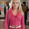 Pink Elle Lexi Minetree Fur Collar Cardigan as worn by Lexi Minetree in the 2026 Elle TV series bringing bold and feminine style to the screen