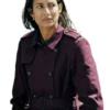 Ground Up 2026 Emma Harvie Trench Coat featuring premium tailoring, elegant longline silhouette, and timeless burgundy outerwear styling