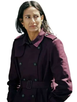 Ground Up 2026 Emma Harvie Trench Coat featuring premium tailoring, elegant longline silhouette, and timeless burgundy outerwear styling