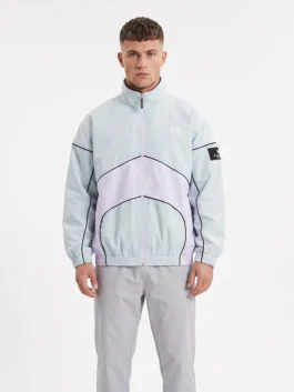Front look of Burdenski Oyster Track Top Jacket featuring premium athletic styling and a refined track jacket silhouette