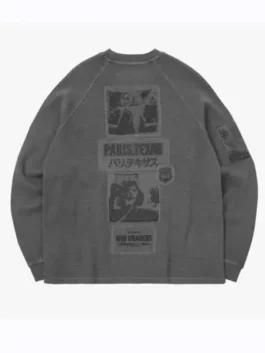 Back view of the grey fleece Hey Jonas Podcast 2026 Joe Jonas Sweatshirt showing the clean stitching and relaxed drape.