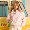 Front look of Hove Pink Waterproof Windbreaker Jacket featuring a sleek waterproof design and outdoor functionality