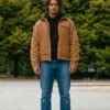John Logan Off Campus S01 Brown Jacket featuring a rich brown finish, premium craftsmanship, and TV series inspired styling