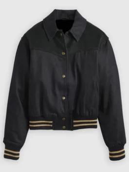 Front view of Lennox Varsity Jacket featuring classic varsity styling, premium materials, and a structured athletic fit