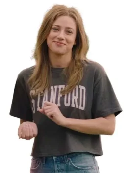 The Love Hypothesis Lili Reinhart Stanford T-Shirt featuring soft premium fabric, classic crew neck design, and casual collegiate-inspired styling