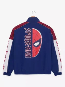 Multicolor cotton Marvel SpiderMan x Umbro Warm Up Jacket featuring a stand up collar and front zipper closure.