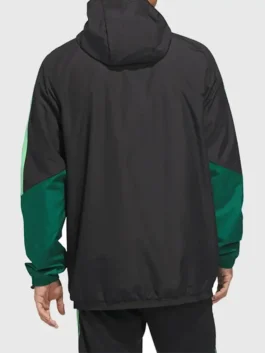 Back view of the black Mexico 26 Tiro All Weather Jacket revealing the complete design of this bold Mexico 2026 World Cup piece