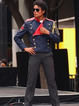 Michael 2026 Jaafar Jackson Blue Jacket