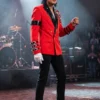 Classic red Michael Jackson Award Ceremony Red Blazer celebrating the iconic style Michael Jackson brought to the award ceremony stage