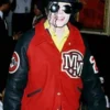 Red and black Michael Jackson Mickey Mouse Jacket celebrating the iconic bond between Michael Jackson and the beloved Mickey Mouse